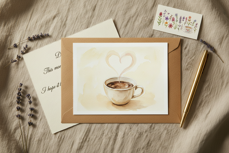 Flat lay with exact art print