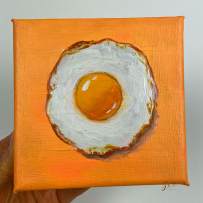 Sunny Side Up mini original acrylic painting unframed by Joy Valentine